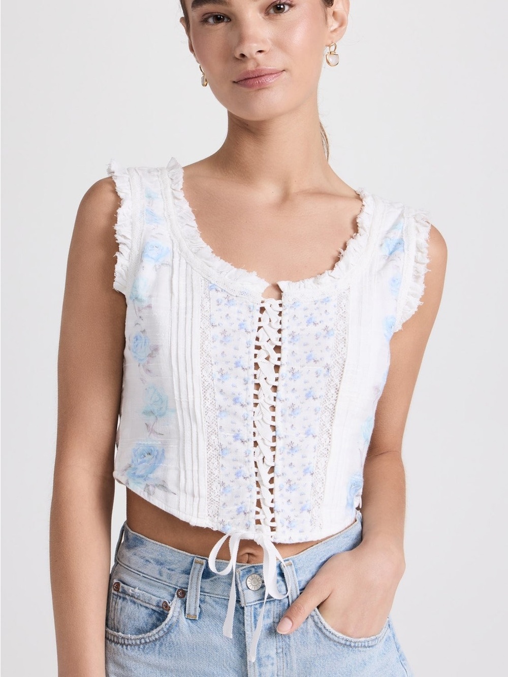 LoveShackFancy Corvelle Bustier Top 14
